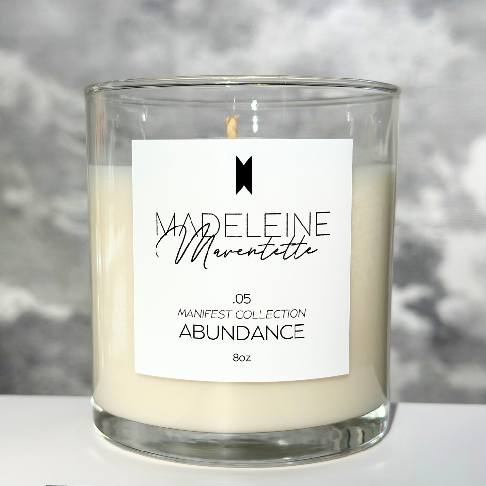 Abundance Candle ~ Manifest Collection ~ 100% natural pure essential oils with coconut and soy wax ~ 8oz
