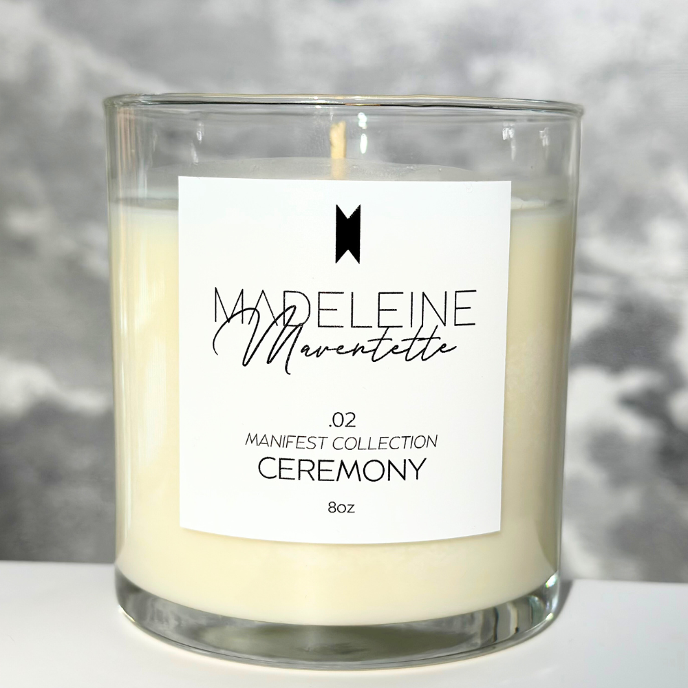 Ceremony Candle ~ Manifest Collection ~ 100% natural, pure essential oils with coconut and soy wax ~ 8oz