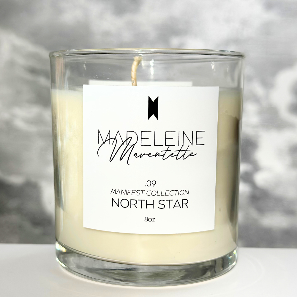 North Star Candle ~ Manifest Collection ~ 100% natural, pure essential oils with coconut and soy wax ~ 8oz