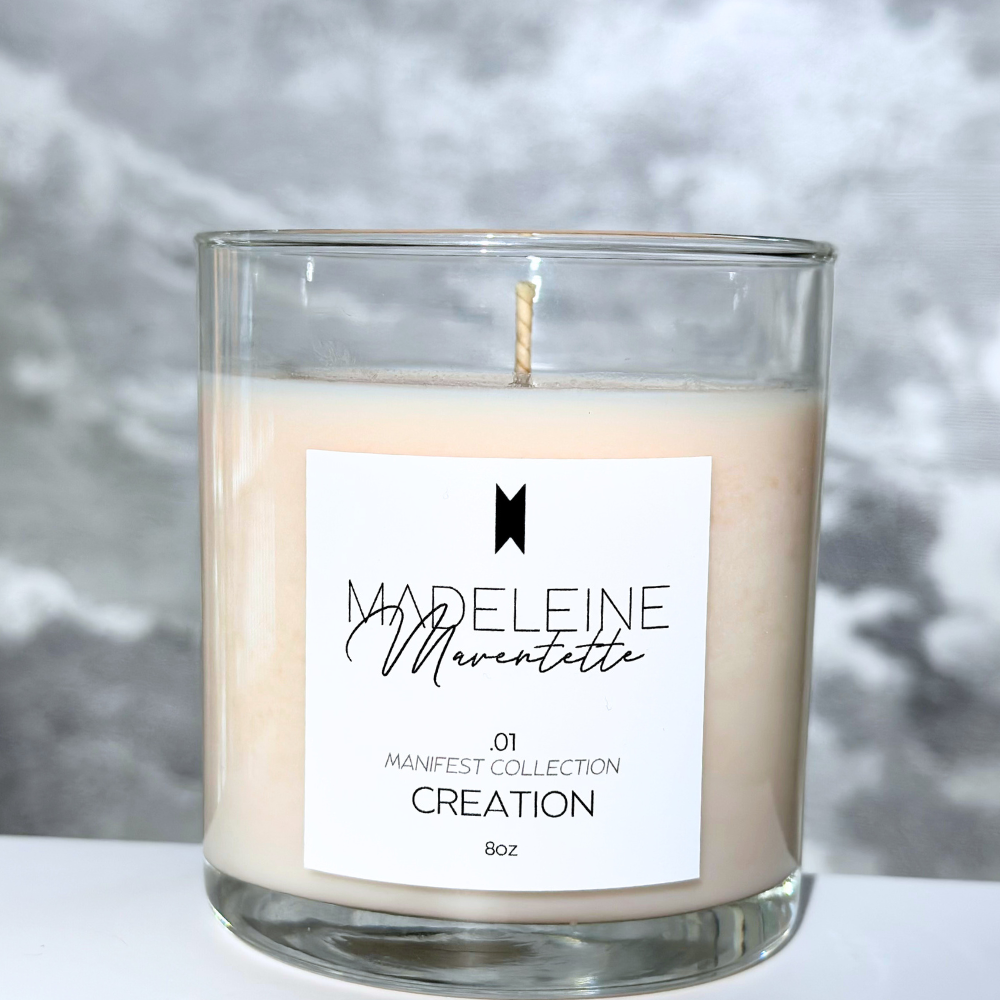 Creation Candle ~ Manifest Collection ~ 100% natural, pure essential oils with coconut and soy wax ~ 8oz